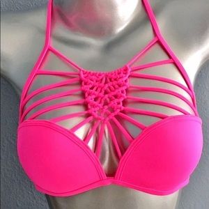 Victoria’s Secret Pink Macramé Swim Top